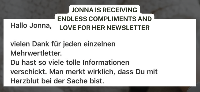 Newsletter compliments for a Norwegian teacher client
