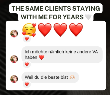 Client message about the same clients staying with Katja for years